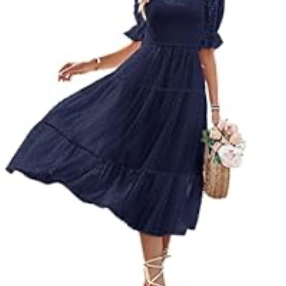 Elegant Navy Blue Women's Dress
